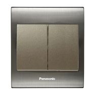 Viko Panasonic Thea Blu 2'li Inox Beyaz Kapak Dore Anahtar Çerçeve