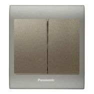 Viko Panasonic Thea Blu 2'li Inox Matt Dore Kapak Dore Anahtar Çerçeve