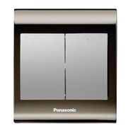 Viko Panasonic Thea Blu 2'li Una Füme Kapak Metalik Beyaz Anahtar Çerçeve