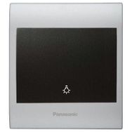 Viko Panasonic Thea Blu Light Chrome Matt Beyaz Kapak Siyah Anahtar Çerçeve