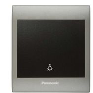 Viko Panasonic Thea Blu Light Inox Matt Dore Kapak Siyah Anahtar Çerçeve