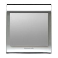 Viko Panasonic Thea Blu Tekli Chrome Beyaz Kapak Metalik Anahtar Çerçeve