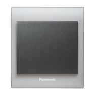 Viko Panasonic Thea Blu Tekli Chrome Matt Beyaz Kapak Füme Anahtar Çerçeve