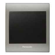 Viko Panasonic Thea Blu Tekli Inox Matt Dore Kapak Siyah Anahtar Çerçeve
