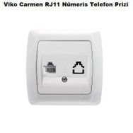 Viko RJ11 Krem Numeris Telefon Prizi