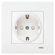 Viko VİKO0013 Karre Topraklı Priz Beyaz + Çerçeve