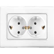 Viko VİKO0019 Karre İkili Topraklı Priz Beyaz + Çerçeve