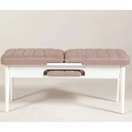 Vina Beyaz Taş Rengi Bench