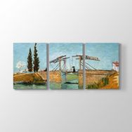 Vincent Van Gogh - Arles Köprüsü 3 Parçalı Tablosu