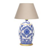 Vinner Handmade Ceramic Botanical Özel Tasarım Krem Abajur