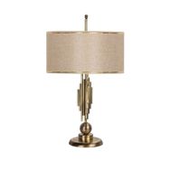 Vinner Marche Mka-01 Gold Hasır A Kahve Eskitme Mat Gold Metal Abajur