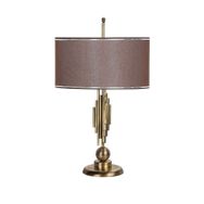 Vinner Marche Mka-01 Krom Hasır Kahve Eskitme Mat Gold Metal Abajur