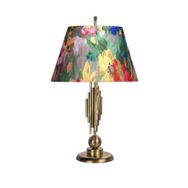 Vinner Marche Mka-01 Violet Desenli Eskitme Mat Gold Metal Abajur