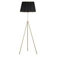 Vinner Noa Eskitme Tripod Boyu Ayarlanabilir Metal Gold Şeritli Organze Siyah Lambader