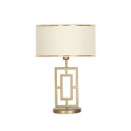 Vinner Puglia Eskitme Mat Gold Metal Gold Krem Abajur