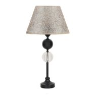 Vinner VNRBRCYA2506003 Bercy Siyah Kaplama Kristal Küre Detaylı Sarı Kırçıl Metal Abajur