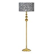 Vinner VNRVGAGKLMB023 Vega Gold Üçlü Küre Tek Ayaklı Metal Leopar Desenli Lambader