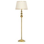 Vinner VNRVGAGKLMB066 Vega Gold Üçlü Küre Tek Ayaklı Metal Gold Şeritli Beyaz Lambader