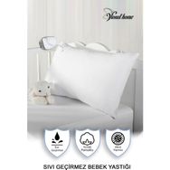 Vionel Home Antialerjik Pamuklu Boncuk Silikon 250 gr 35x45 Beyaz Sıvı Geçirmez Bebek Yastığı