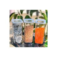 Vip Ahmet 1700 ml 12 Adet Plastik Beyaz Kapaklı Saklama Kabı