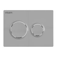 Visam Olimpos 80 x 120 cm İki Kademeli Mat Krom Gömme Rezervuar Kumanda Paneli