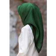 Vissona DGN50281 Bordo Siyah Kadın Twill İpek Eşarp