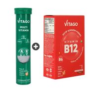 Vitago Multivitamin 20 Efervesan Tablet + Vitamin B12 10 ml Sprey