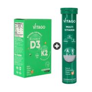 Vitago Vitamin D3 K2 20 ml Sprey + Multivitamin 20 Efervesan Tablet