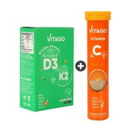 Vitago Vitamin D3 K2 20 ml Sprey + Vitamin C 20 Efervesan Tablet