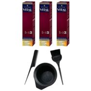 Vital Tüp Boya 7 56 3 Adet + Saç Boyama Seti