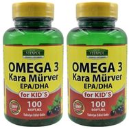 Vitapol Kids Omega 3 Kara Mürver 2x100 Kapsül