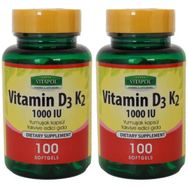 Vitapol Vitamin D3 K2 1000 IU 2x100 Kapsül
