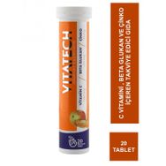 Vitatech Vitamin C Beta Glukan Çinko 20 Efervesan Tablet