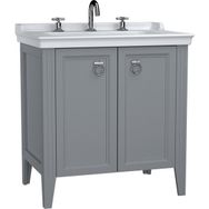 VitrA 62163 Valarte Kapaklı Etajerli 80 cm Mat Gri Lavabo Dolabı