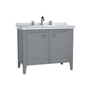 VitrA 62166 100 CM Mat Gri Valarte Kapaklı Etajerli Lavabo Dolabı