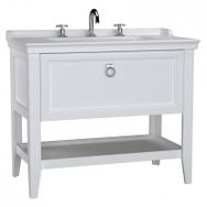 Vitra 62166 100 cm Mat Gri Valarte Kapaklı Etajerli Lavabo Dolabı