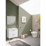 Vitra 66100 70 cm Parlak Beyaz Mia Banyo Dolabı Seti