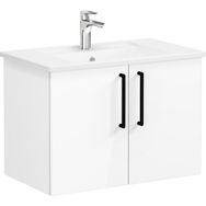 VitrA 66390 Root Flat Kapaklı 80 cm Parlak Beyaz Lavabo Dolabı