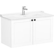 VitrA 68743 100 cm Mat Beyaz Root Classic Kapaklı Lavabo Dolabı