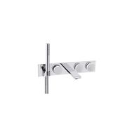 Vitra A4285357 Memoria El Duşlu Krom Beyaz Ankastre Banyo Bataryası