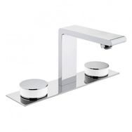 Vitra Memoria A4231557 Lavabo Bataryası, 3 Delikli Lavabolar İçin, Krom - Beyaz