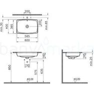 VitrA Metropole 57 cm Tezgah Altı Lavabo
