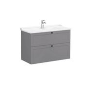 Vitra Root Classic 100 cm Gri Çekmeceli Banyo Dolabı Alt Modül Lavabo