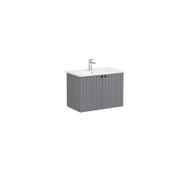 Vitra Root Groove 69291 Mat Gri 80 cm Kapaklı Lavabo Dolabı