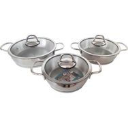 Vivaldi Defne Inox 16+18+20 cm 3'lü Sahan Tencere Set