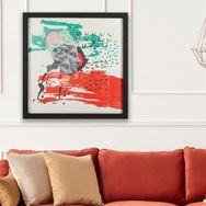 Vivense Collection Lunatic Ahşap Yağlı Boya Dokulu Tablo