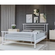 Vivense Gm-412 Zambak Metal Çift Kişilik Beyaz 140X190 Karyola