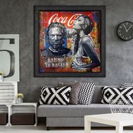 Vivense Pop Yağlı Boya Dokulu Ahşap Tablo