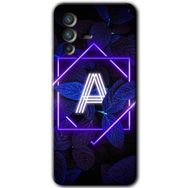 Vivo V23 5G Dark Neon Yaprak A Harfi Baskılı Uyumlu Silikon Kılıf