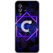 Vivo V23 5G Dark Neon Yaprak Ç Harfi Baskılı Uyumlu Silikon Kılıf